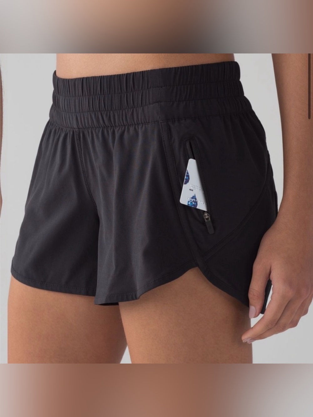 lululemon athletica Black Hotty Hot Tracker lined Short
